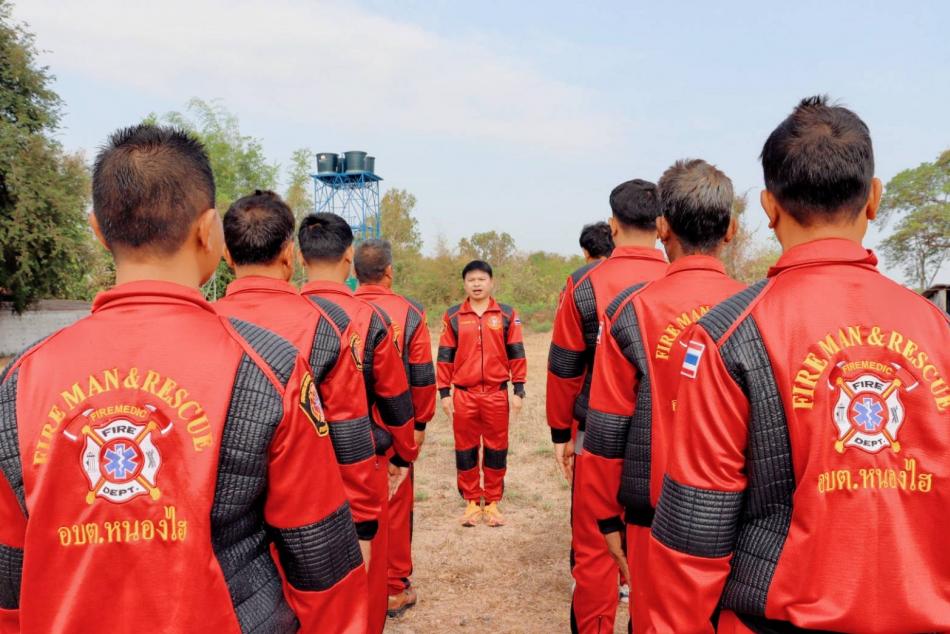 กิจกรรมฝึกซ้อมของพนักงานดับเพลิง
